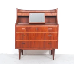 Pamono Danish Secretary in Teak with Pull Out Mirror and Desk, 1960s Clearance