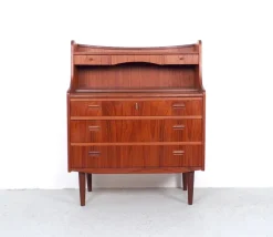 Pamono Danish Secretary in Teak with Pull Out Mirror and Desk, 1960s Clearance