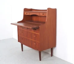 Pamono Danish Secretary in Teak with Pull Out Mirror and Desk, 1960s Clearance