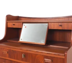 Pamono Danish Secretary in Teak with Pull Out Mirror and Desk, 1960s Clearance