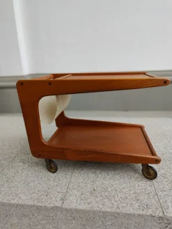 Pamono Danish Serving Trolley in Teak from Sika Møbler, 1960s Outlet