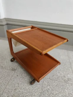 Pamono Danish Serving Trolley in Teak from Sika Møbler, 1960s Outlet