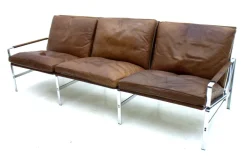 Pamono Danish Sofa FK 6720 by Preben Fabricius & Jørgen Kastholm for Kill International, 1967 New
