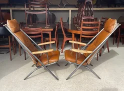 Pamono Danish Style Tan Leather Armchairs, Set of 2 Discount