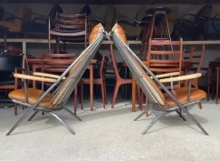 Pamono Danish Style Tan Leather Armchairs, Set of 2 Discount