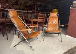 Pamono Danish Style Tan Leather Armchairs, Set of 2 Discount