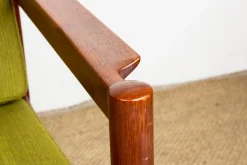 Pamono Danish Teak and Fabric Lounge Chair by Børge Jensen & Sønner for Bernstorffsminde Møbelfabrik A/S, 1960s Sale