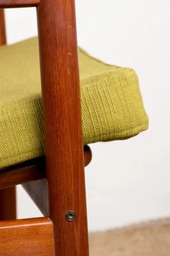 Pamono Danish Teak and Fabric Lounge Chair by Børge Jensen & Sønner for Bernstorffsminde Møbelfabrik A/S, 1960s Sale