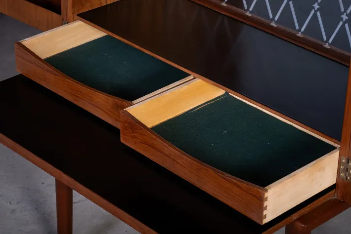 Pamono Danish Teak Bar Cabinet by Carl Hansen & Sønner, 1960s Sale