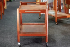 Pamono Danish Teak Bar Cart or Serving Trolley by Hans J. Wegner for Andreas Tuck, 1960s Outlet