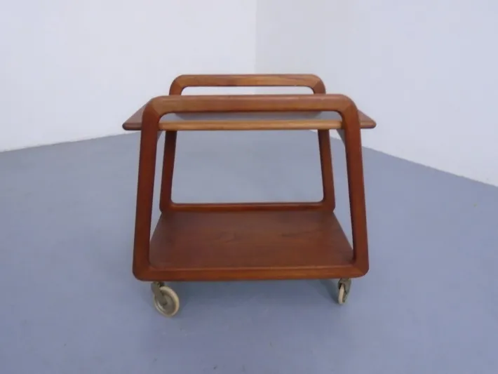 Pamono Danish Teak Bar Cart with Removable Tray from Silva, Denmark, 1960s Clearance