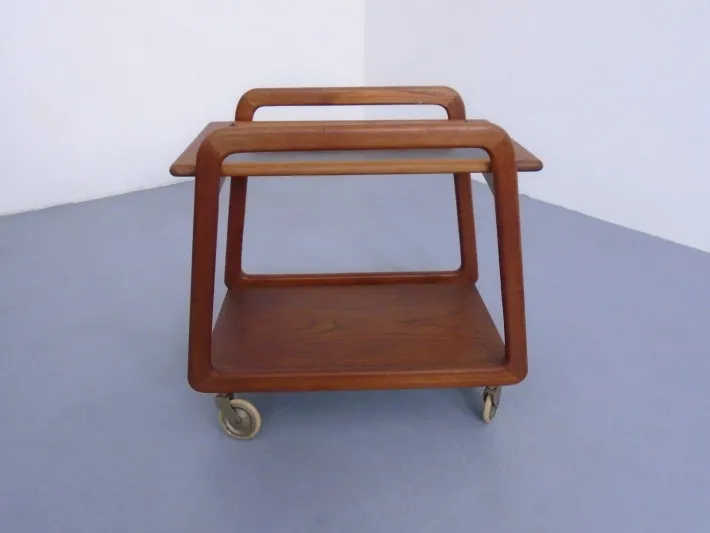Pamono Danish Teak Bar Cart with Removable Tray from Silva, Denmark, 1960s Clearance