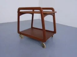 Pamono Danish Teak Bar Cart with Removable Tray from Silva, Denmark, 1960s Clearance