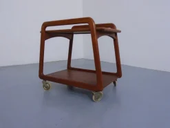 Pamono Danish Teak Bar Cart with Removable Tray from Silva, Denmark, 1960s Clearance