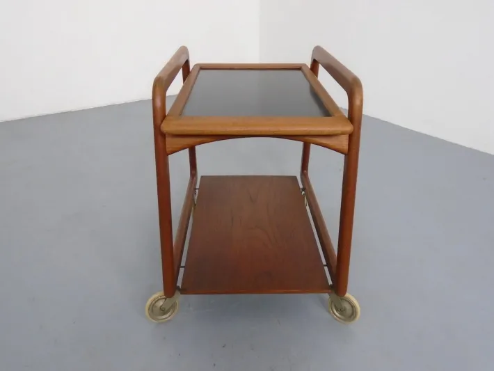 Pamono Danish Teak Bar Cart with Removable Tray from Silva, Denmark, 1960s Clearance
