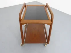 Pamono Danish Teak Bar Cart with Removable Tray from Silva, Denmark, 1960s Clearance