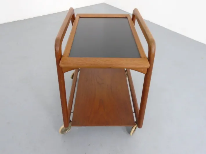 Pamono Danish Teak Bar Cart with Removable Tray from Silva, Denmark, 1960s Clearance