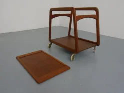 Pamono Danish Teak Bar Cart with Removable Tray from Silva, Denmark, 1960s Clearance