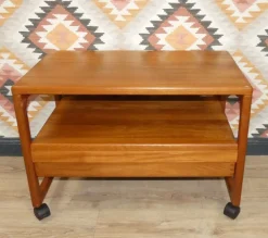 Pamono Danish Teak Bar Trolley with Drawer by Peter Brink for BR Møbler Gelsted, Denmark, 1960s Outlet