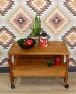 Pamono Danish Teak Bar Trolley with Drawer by Peter Brink for BR Møbler Gelsted, Denmark, 1960s Outlet