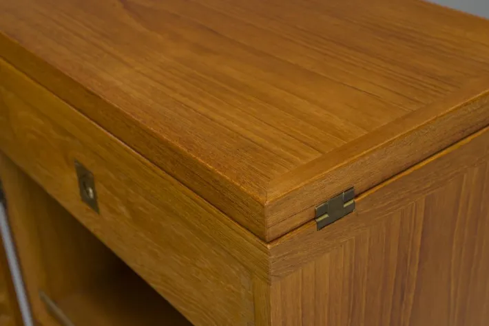 Pamono Danish Teak Captains Bar by Reno Wahl Iversen for Dyrlund, 1960s