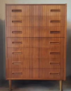 Pamono Danish Teak Chest of Drawers from Borge Dam, 1960s Hot