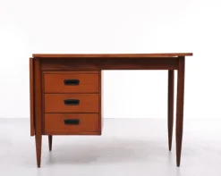 Pamono Danish Teak Drop Leaf Writing Desk by Arne Vodder, 1960s New