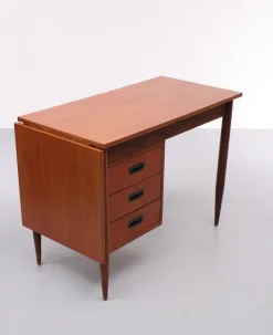 Pamono Danish Teak Drop Leaf Writing Desk by Arne Vodder, 1960s New