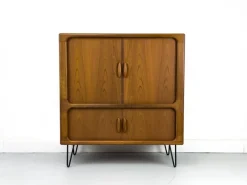 Pamono Danish Teak Hi-Fi Sideboard with Tambour Doors from Dyrlund, 1970s Online