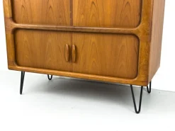 Pamono Danish Teak Hi-Fi Sideboard with Tambour Doors from Dyrlund, 1970s Online