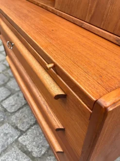 Pamono Danish Teak Secretaire with Mirror Discount