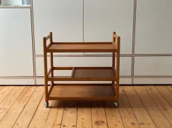 Pamono Danish Teak Serving Trolley by Johannes Andersen for CFC Silkeborg New