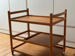 Pamono Danish Teak Serving Trolley by Johannes Andersen for CFC Silkeborg New