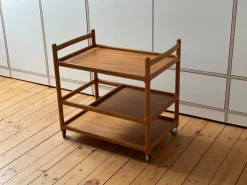 Pamono Danish Teak Serving Trolley by Johannes Andersen for CFC Silkeborg New