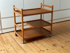 Pamono Danish Teak Serving Trolley by Johannes Andersen for CFC Silkeborg New