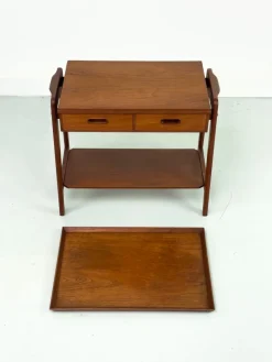 Pamono Danish Teak Side Table with Drawers, 1960s Sale