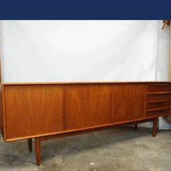 Pamono Danish Teak Sideboard with Bar Section attributed to Bernhard Pedersen & Søn, 1960s Hot