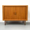 Pamono Danish Teak Sideboard with Tambour Doors from CFC Silkeborg, 1970s Hot