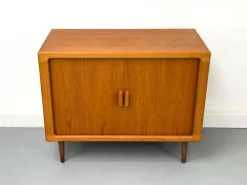 Pamono Danish Teak Sideboard with Tambour Doors from CFC Silkeborg, 1970s Hot
