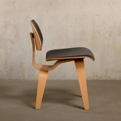 Pamono DCW Dining Chair in Ash with Dark Brown Leather Seat by Charles & Ray Eames for Vitra, 1990s Discount