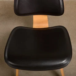 Pamono DCW Dining Chair in Ash with Dark Brown Leather Seat by Charles & Ray Eames for Vitra, 1990s Discount