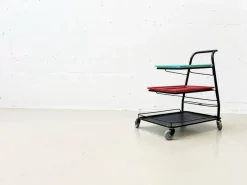 Pamono Demon Serving Trolley attributed to Mathieu Matégot, France, 1952s Hot