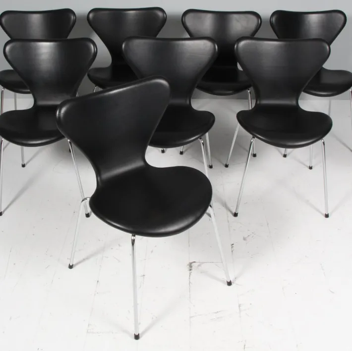Pamono Dining Chairs attributed to Arne Jacobsen for Fritz Hansen, 2020, Set of 8 Online