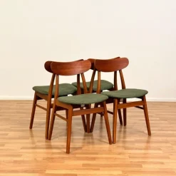 Pamono Dining Chairs in Teak and Beech, Denmark, 1950s-1960s, Set of 4 Clearance
