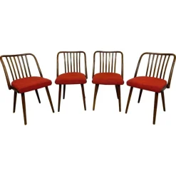 Pamono Dining Room Chairs attributed to Antonín Šuman for Ton, 1970s, Set of 4