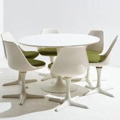 Pamono Dining Table and Chairs by Maurice Burke for Arkana, 1960s, Set of 7 Clearance