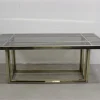 Pamono Dining Table in Chromed Steel and Brass by Romeo Rega, 1970s Online