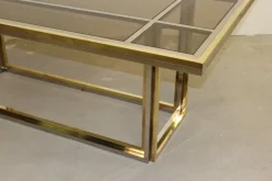 Pamono Dining Table in Chromed Steel and Brass by Romeo Rega, 1970s Online
