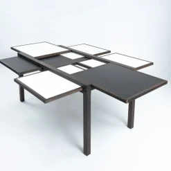 Pamono Dining Table with Reversible and Extendible Tops by Bernard Vuarnesson for Bellato, 1980s Best