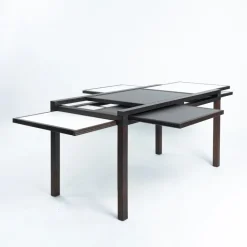 Pamono Dining Table with Reversible and Extendible Tops by Bernard Vuarnesson for Bellato, 1980s Best